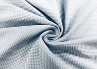 100% vải áo sơ mi polyester Gingham Warp dệt kim màu xám kiểm tra 130GSM