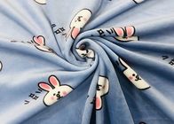Double Velvet Soft Chăn Vải Cartoon Bunny 310GSM 100% Polyester