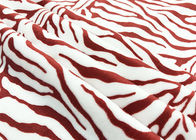 210GM Vải nhung Polyester / Vải lông cừu Poly cho Dệt gia đình Sọc Zebra