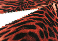 260GSM Velboa Polyester vải nhung cho trang phục phụ nữ Hoa văn hổ Chiều rộng 150cm