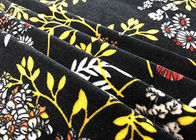 Vải nhung Polyester dệt kim dọc / Chim hoa Vải nhung có hoa văn