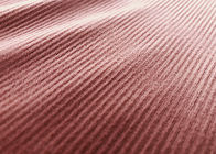 Vải co giãn 94% Polyester / Chất liệu vải nhung màu hồng phấn 200GSM