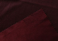 Vải bọc da 130GSM microsuede / Vải da lộn chải cho quần áo màu nâu
