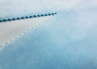 92% Polyester thun Micro Velvet Vải cho nhà dệt Baby Blue 340GSM
