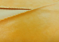 Chất liệu vải nhung màu vàng đậm 280GSM 92% Polyester Microfiber Velvet