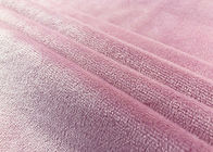 Vải đồ chơi sang trọng 190GSM 100% Polyester Warp đan màu hồng Chiều rộng 160cm