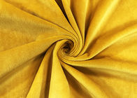 220GSM Soft Micro Polyester Fabric / Amber Yellow Velvet Fabric For Đồ chơi Phụ kiện