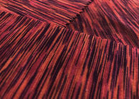 Vải dệt kim sợi ngang co giãn 190GSM 100 sợi polyester cho quần áo yoga thạch đỏ
