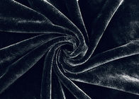 Vải nhung mịn 220GSM / Chất liệu nhung đen 100% Polyester