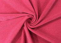 240GSM Vải dệt kim 100% nylon chải cho đồ chơi Làm màu đỏ điên hơn