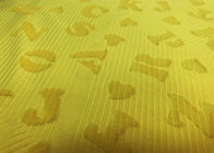 210GSM Mềm 100% Polyester Chữ nổi Bảng chữ cái Vải Micro Velvet - Vàng