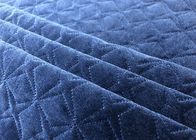 Vải nhung hai lớp cho bộ đồ giường Navy Blue 320GSM 93% Polyester