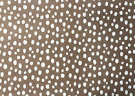 140GSM 100 phần trăm vải nhung Polyester In nước cho dệt may tại nhà White Dots Brown