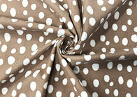 140GSM 100 phần trăm vải nhung Polyester In nước cho dệt may tại nhà White Dots Brown