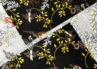 Vải nhung Polyester dệt kim dọc / Chim hoa Vải nhung có hoa văn