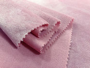 Vải đồ chơi sang trọng 190GSM 100% Polyester Warp đan màu hồng Chiều rộng 160cm