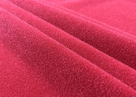 240GSM Vải dệt kim 100% nylon chải cho đồ chơi Làm màu đỏ điên hơn