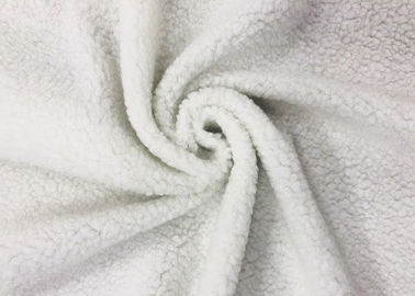 320GSM Chất liệu lông cừu Woollike Sherpa cho quần áo Trắng 100% Polyester