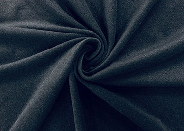 Vải dệt kim chải màu xanh đậm / 85% Polyester Warp Đan Vải 230GSM Stretchy